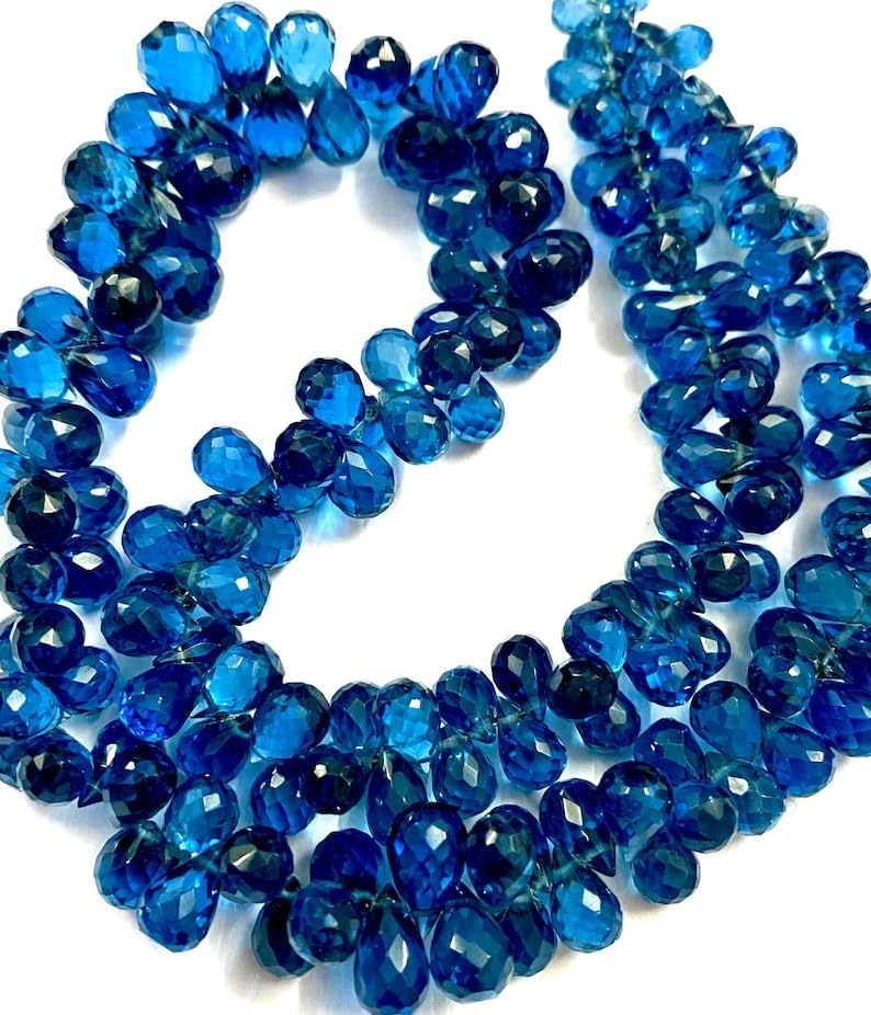 Natural NEON BLUE SPINEL tear drop Faceted Beads 5X7-7X8MM 18 inch long string jewelry making gemstone beads for necklace bracelet