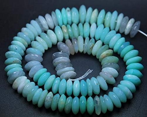 16 Inches Strand,Super Rare Peruvian Blue Opal Faceted Rondells German Cutting Rondelles,8.5-9.5mm Code-HIGH-56367