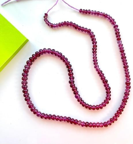Rhodolite Garnet Smooth Rondelles, 3mm - 5mm Rondelle Beads, Purple Garnet Gemstones, January Birthstone, Beading Supplies CHIK-STRD-67190