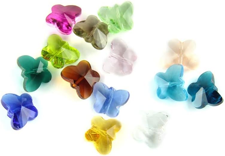 Hanging Crystals Prisms 1000pcs Crystal Beads Crystal Beads 14mm for Craft Charm for Accessories Hangings Crystals for Decoration(Clear)