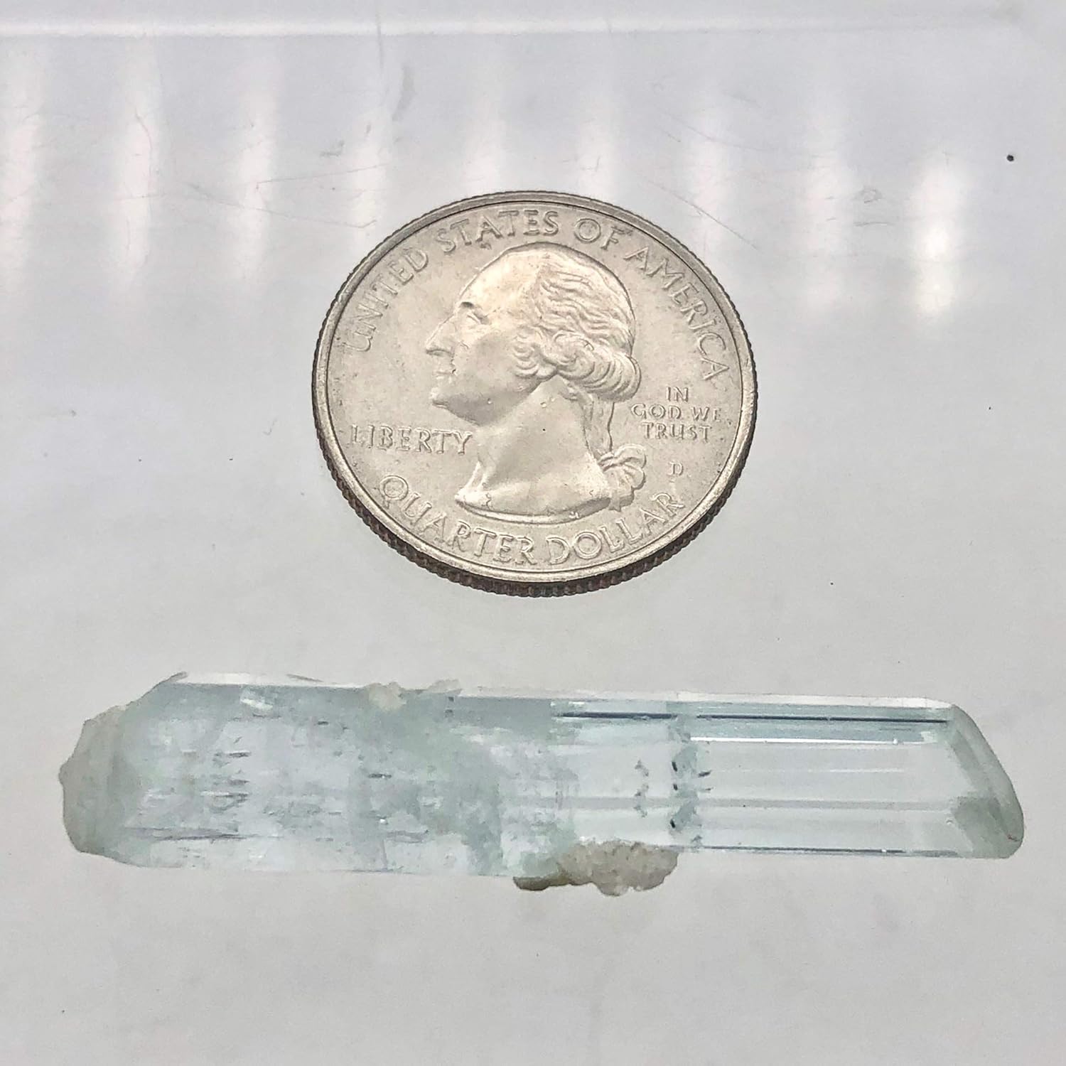 One Rare Natural Aquamarine Crystal | 46x9x10mm | 31.595cts | Sky Blue |