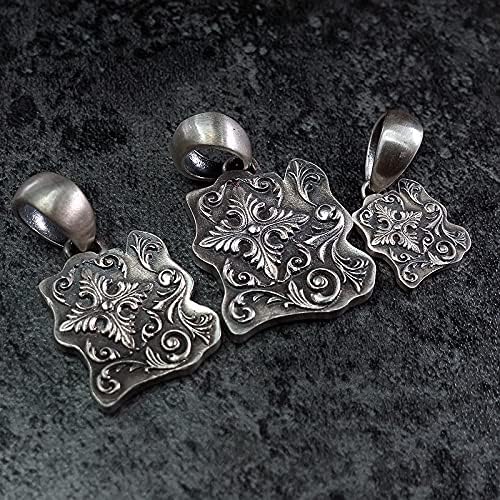 S925 Sterling Silver Text edc beads keychain DIY accessories paracord beads