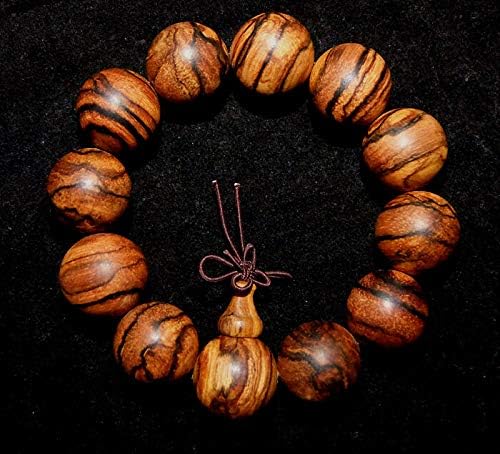 GLW Indonesia 20mm Natural Agarwood Aloewood Mala Meditation Prayer Beads #1192