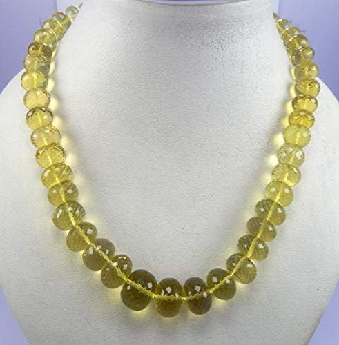 Lemon Quartz Micro Faceted Rondelle Beads 18 Inch Long 9-16mm Wholesale Price German Cutting Beads Code-HIGH-47630