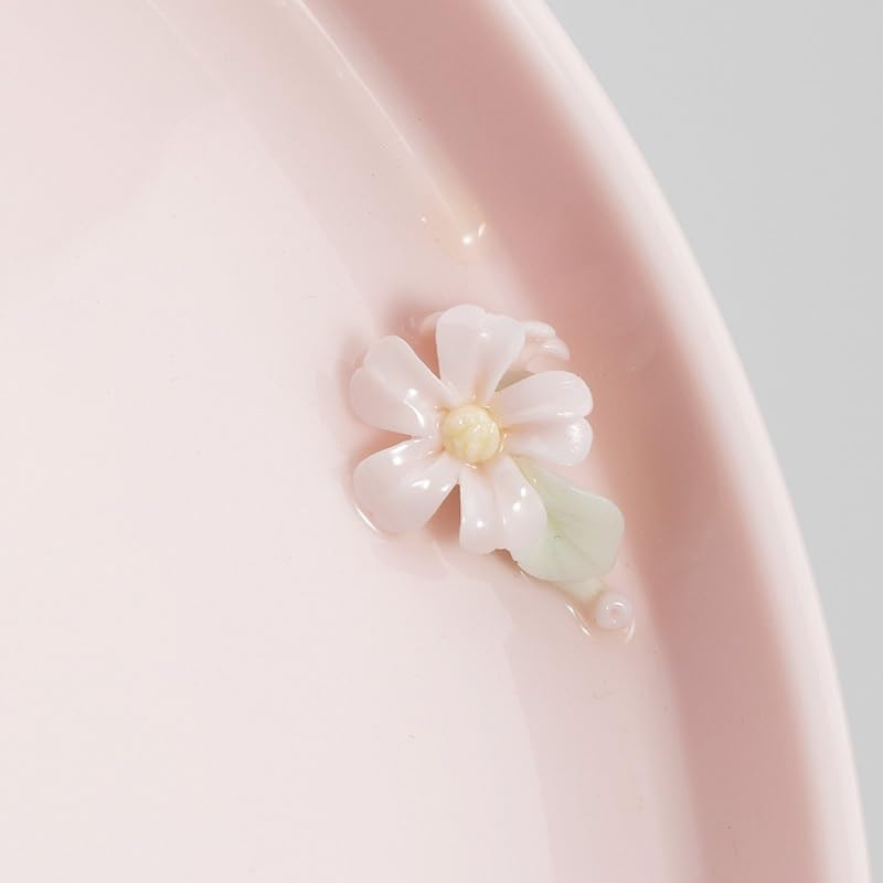 Tray Ceramic Dry Tea Tray Tea Set Accessories Tea Tray Tray Home Small Simple Pink Light Luxury Tea Table Tray Serving Trays