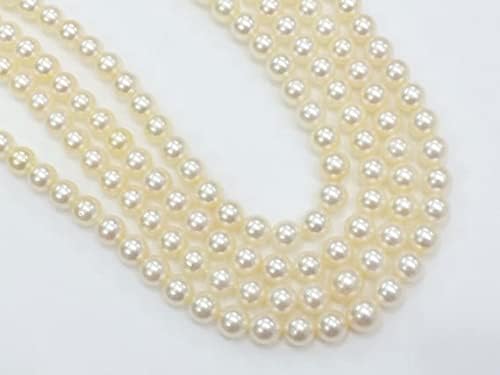 BEADS GEMSTONE 1 Strand Natural Ivory South Sea Pearls, Natural Pearls, Original South Sea Pearls Non Treated Round Balls, 5-6mm, 18 Inch Code-HIGH-19086