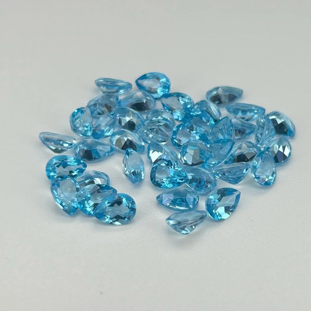 Natural Swiss Loose Gemstone Pear Cut for Jewelry Making