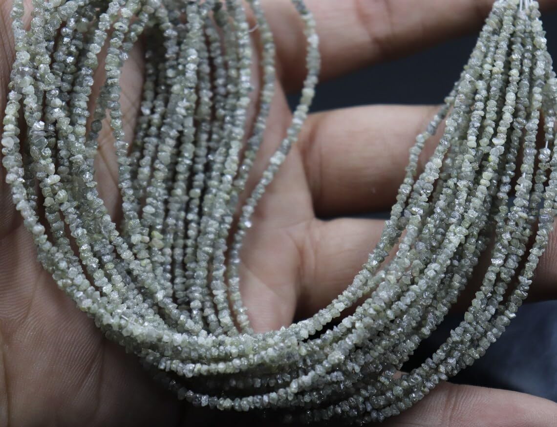 Natural Light Brown Diamond Uncut Beads 3-3.5mm Brown Uncut Beads Brown Diamond Beads Light Brown Rough Beads Conflict Free Bead (5 Strands)