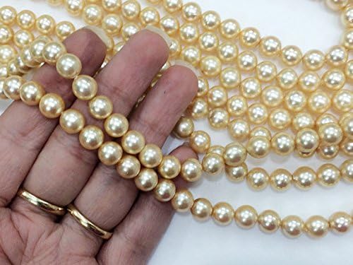 1 strand natural pearls, original south sea pearls non treated round balls, 7-8mm, 18 inch