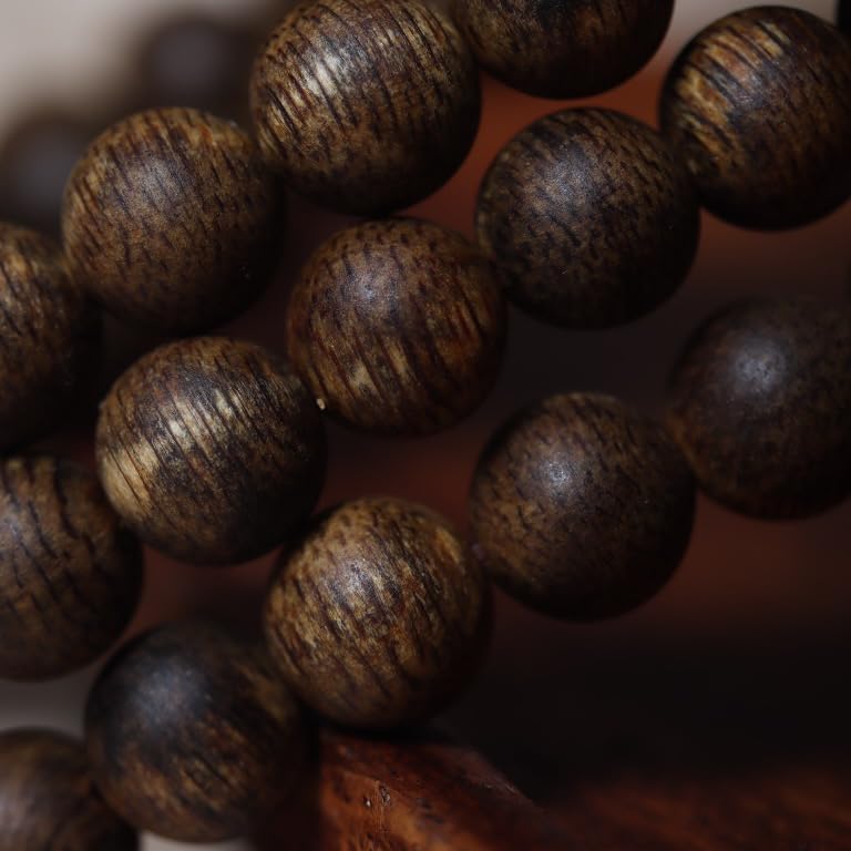Vietnam Nha Trang Agarwood White Aquilaria Old Wood 8mm*108 Beads Prayer Beads Sinking Grade
