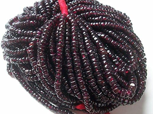 5 mm natural genuine red garnet roundel plain tyre beads gemstone 14