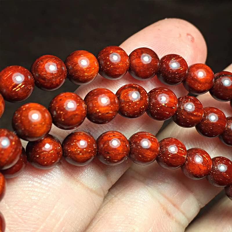 Mascot Wooden Crafts Wood Carving Art Wood Decoration Artwork 印度小叶紫檀鸡血红0.6 * 108颗 泥料底色干净无杂质小巧玲珑男女款(小叶紫檀鸡血红)