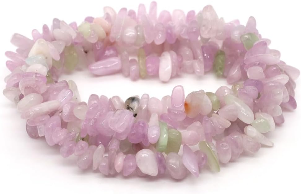 8MM Natural Irregular Amethyst, Agate, Amazonite, Pink Quartz Chip Beads for DIY Jewelry Making and Bracelets - (Color: Clear Quartz/Size: 20Pcs -16 Inches)