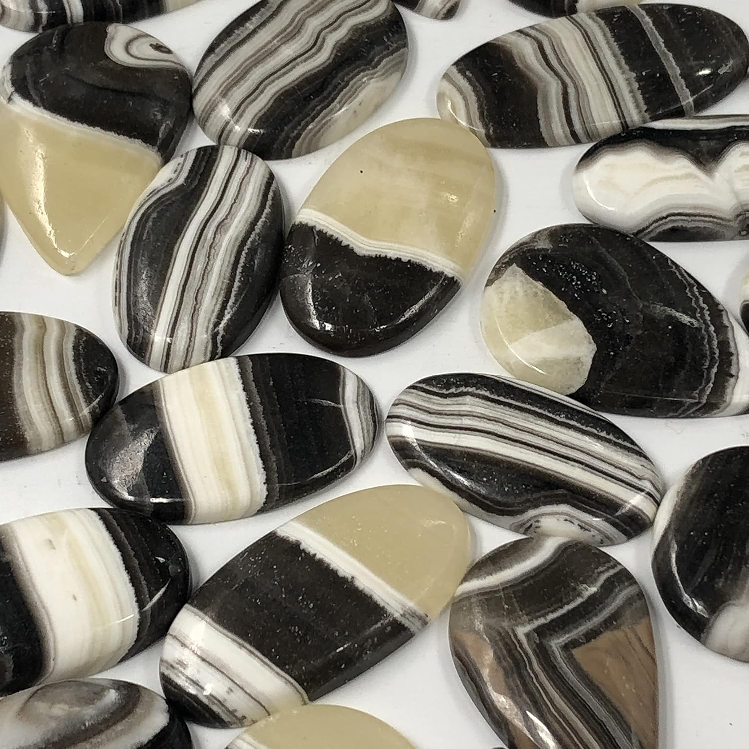 Natural ZEBRA JASPER Gemstone Loose Cabochon Lot For Jewelry Making, Loose Gemstone For Ring, Earring & Pendant Necklace, Jewelry Making Cabochons, Healing Gemstones