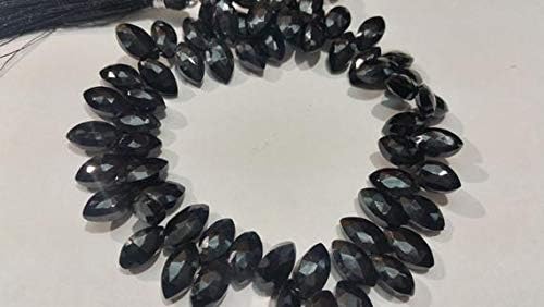 markis faceted black spinel good briolette, size of markis shape 6x11mm 10