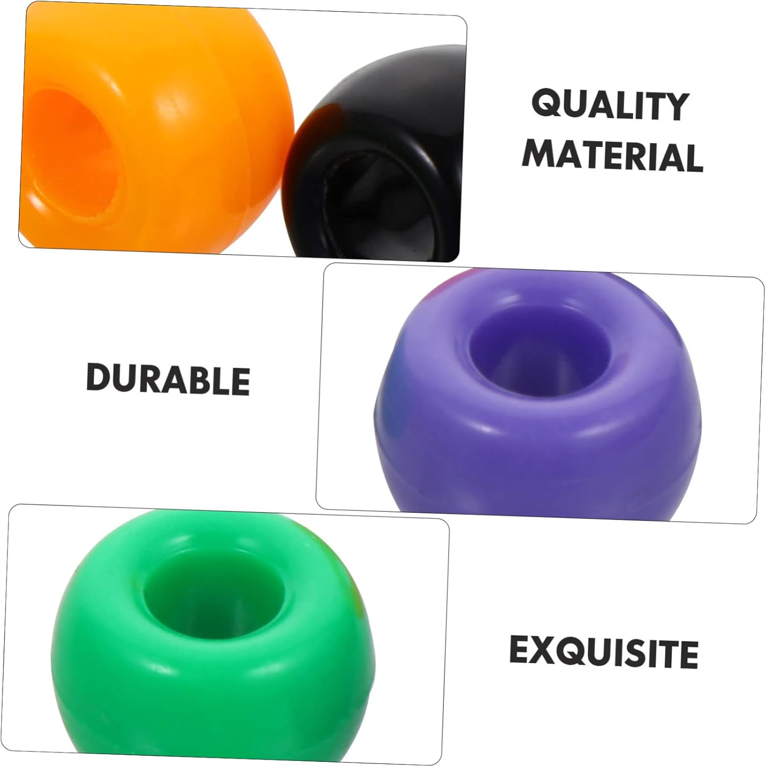 STOBOK 6pcs Plastic Beads for Halloween DIY Crafting Decorative Beads for Jewelry Making Smooth Spacer Approx