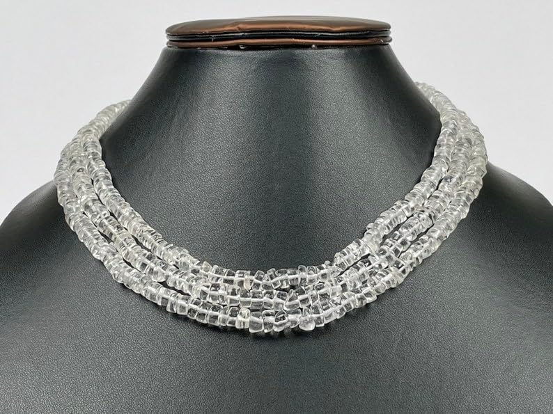 Natural Natural Crystal tyre Faceted Beads 5.5×3mm 18 inch Long String Jewelry Making Gemstone Beads for Necklace Bracelet