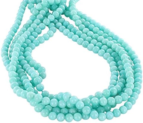 LOVEKUSH LKBEADS Amazonite Beads Round 6mm 16 Inch Long Strand. Code-HIGH-68939