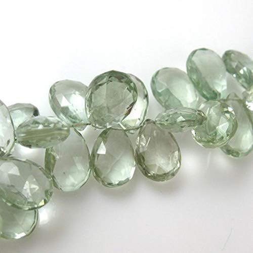 Green Amethyst Gemstone Bead,Semi Precious 100% Genuine Green Amethys Pear Shape Briolette Bead-Loose Beads-Grade A-12 mm 10 pcs Code-HIGH-61534