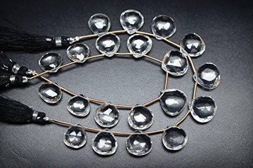 10 strands 7 inch strand 12-16mm natural crystal quartz faceted heart briolette beads