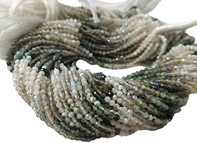 Natural Micro Multi Shaded Agate King Faceted Rondelle Beads 2-2.5mm 13 INCHES lot of 10 Strands CHIK-STRD-95986