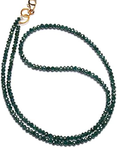Natural Super Quality Green Diamond Beads Necklace 16