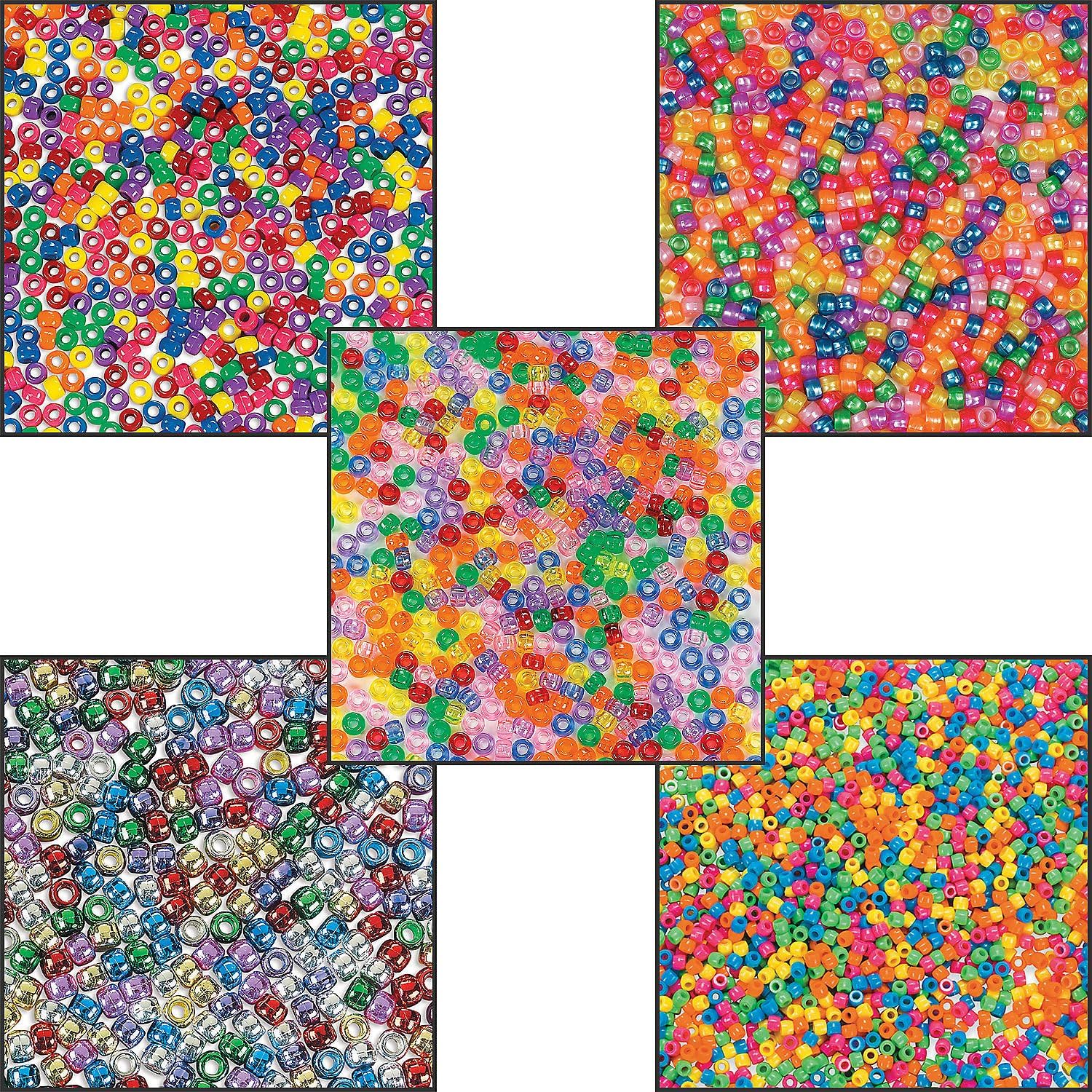Bulk 10,000 Pieces 6 mm 5 Lbs. of Pony Beads Craft Kit Assortment