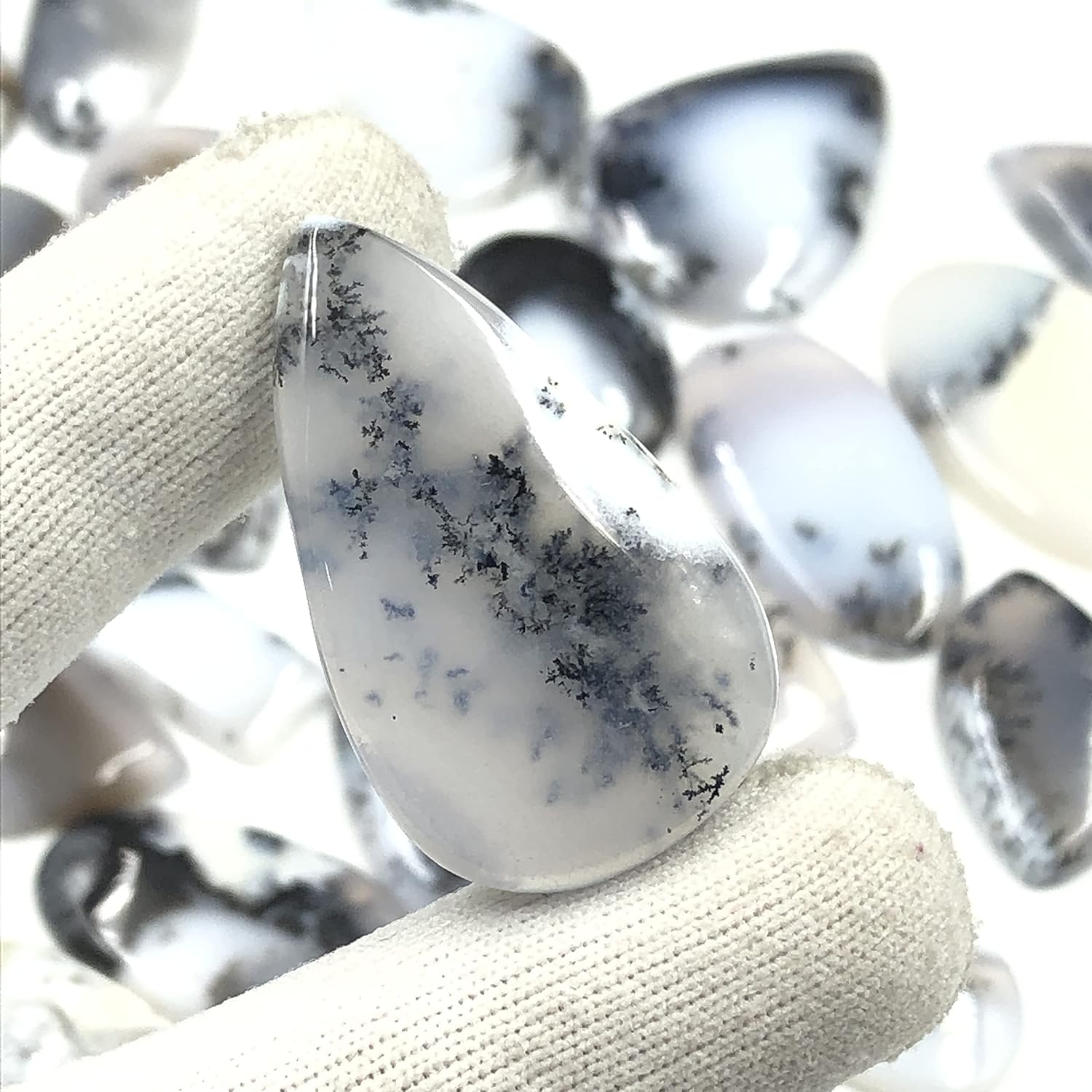 Natural DENDRITIC OPAL Gemstone Loose Cabochon Lot For Jewelry Making, Loose Gemstone For Ring, Earring & Pendant Necklace, Jewelry Making Cabochons, Healing Gemstones