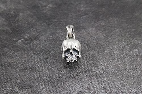 S925 Sterling Silver Half Tooth Skeleton EDC Bead DIY Paracord Keychain Bead Bracelet Accessories Bead,Necklace Pendant Bead,Lanyard Bead,Brass Charms