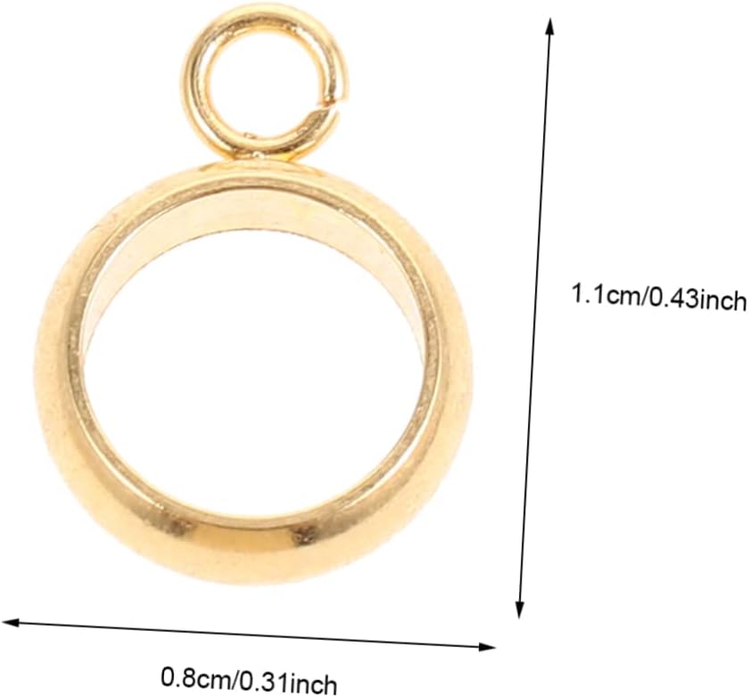 500pcs Stainless Steel Bail Beads Hanger Links for Jewelry Making DIY Accessories