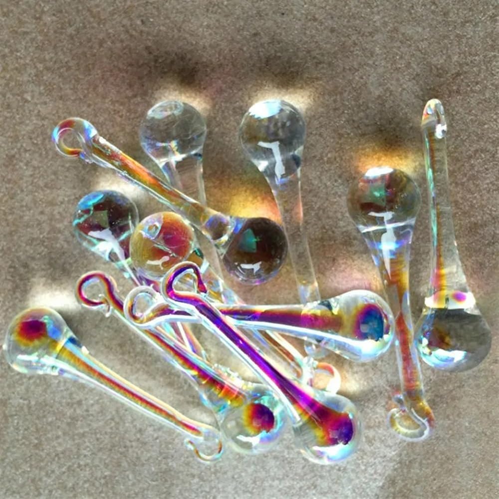 Hanging Crystals Prisms 300pcs Clear AB 16 * 60mm Crystal Chandelier Parts Beads Hanging Pendants Decor Hangings Crystals for Decoration