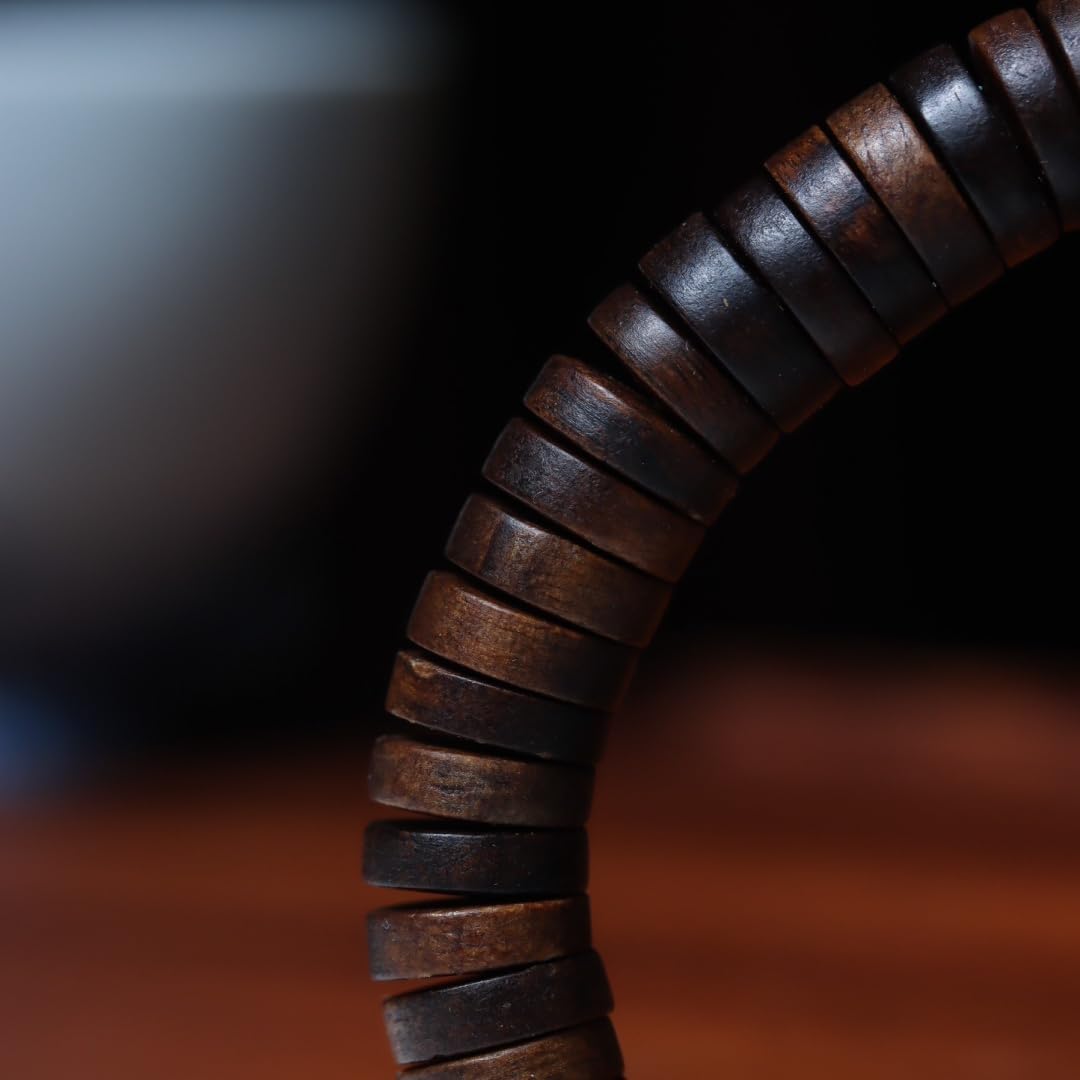 Vietnam Nha Trang Agarwood Burl Sinkwood 10mm Slice Bead Single-Strand Rosary Bracelet Prayer Beads