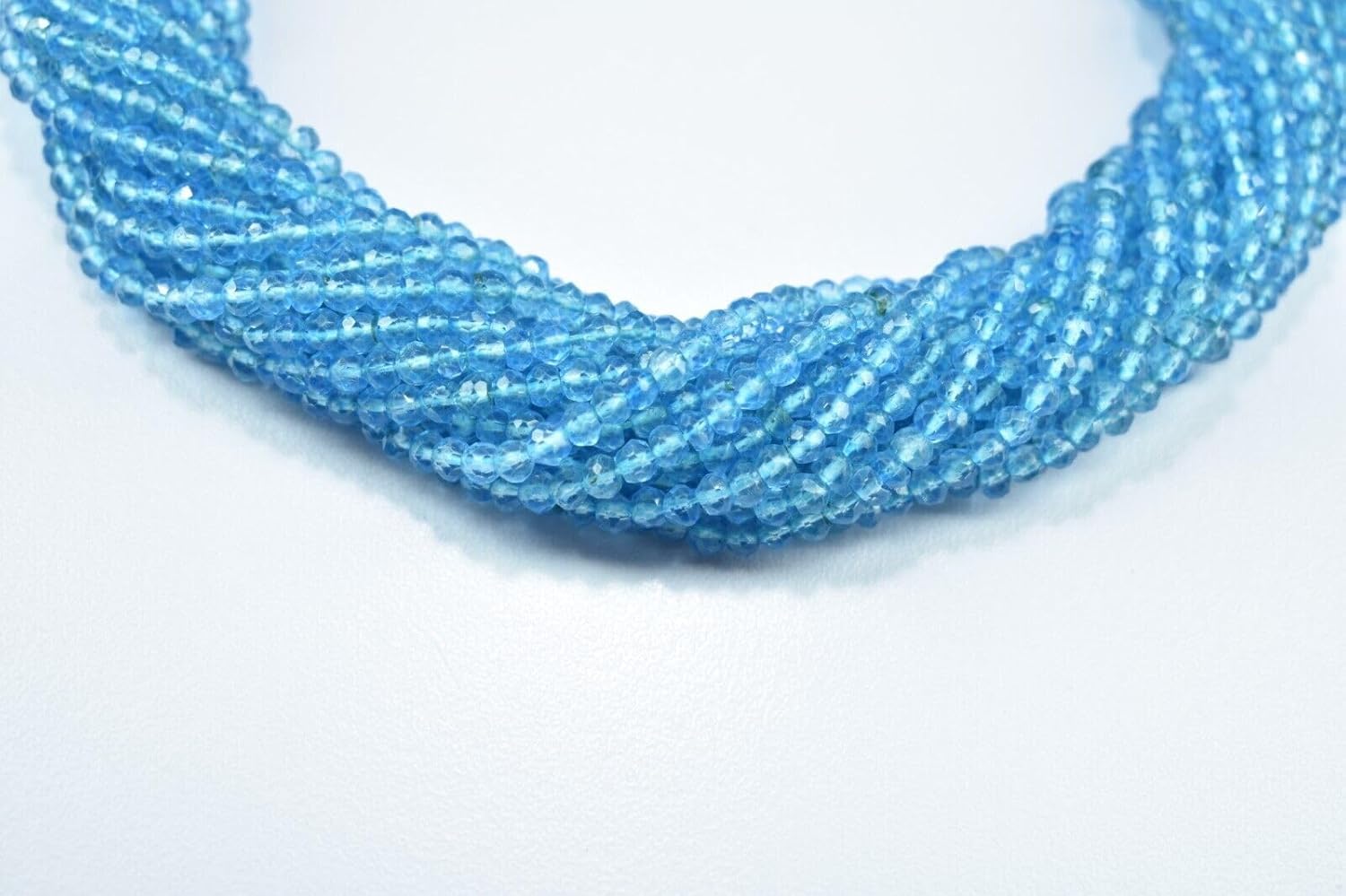 AAA Crystal Quartz Coated Rondelle Faceted Gemstone Beads 13 Inch 5 Strand 3.5mm CHIK-STRD-85553