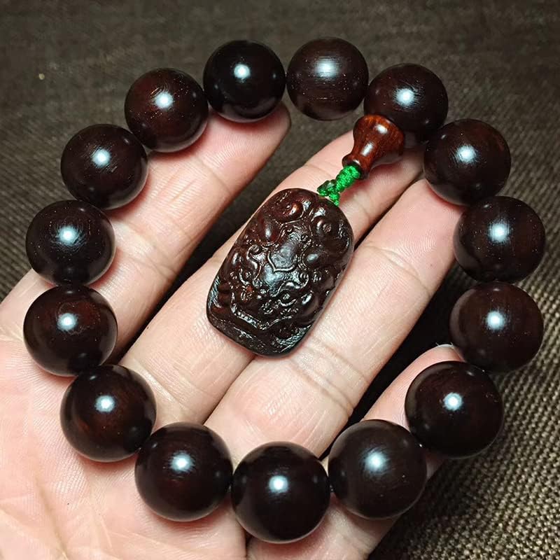 xiexuelian 【貔貅】小叶紫檀1.5 * 15颗 佛珠手串老料带金星呢料 质感细腻(貔貅小叶紫檀)