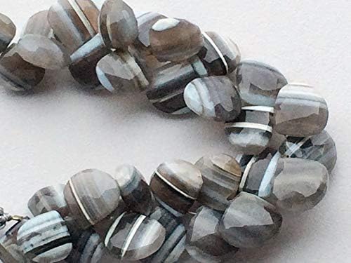 opal - boulder opal beads, boulder opal faceted heart beads, boulder opal necklace, 15-13mm, 46 pieces, 8 inch strand, wholesale