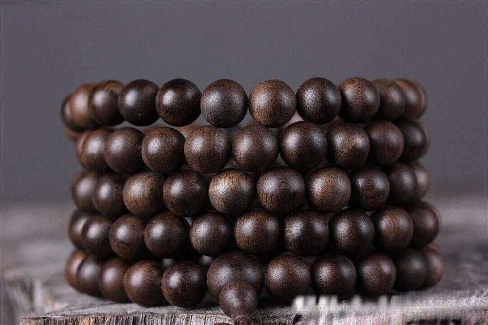 Agarwood 10mm*108 Kalimantan Brunei agarwood Bracelet Rosary agarwood Beads agarwood #108