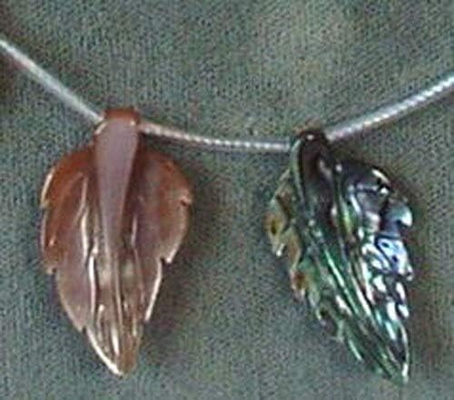 Abalone Pink and Golden Mother of Pearl Hand Carved Leaf Bead Strand for Jewelry Making