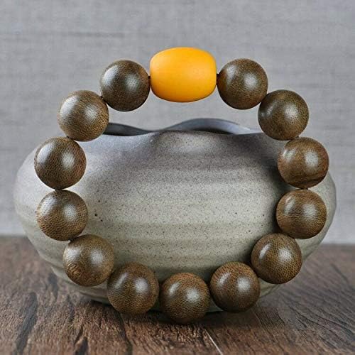 GLW Kalimantan Genuine Wild Agarwood 14mm Prayer beads Malas Meditation Japa #4907