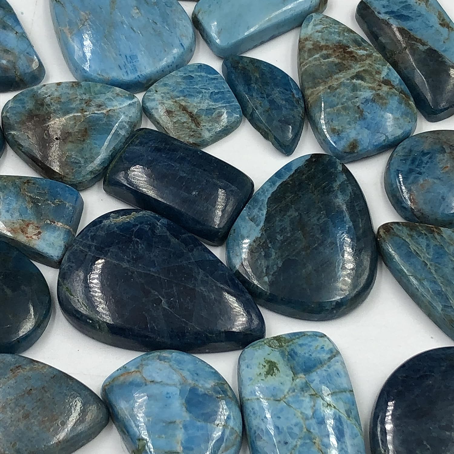 Natural NEON APATITE Gemstone Loose Cabochon Lot For Jewelry Making, Loose Gemstone For Ring, Earring & Pendant Necklace, Jewelry Making Cabochons, Healing Gemstones