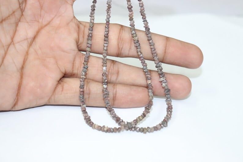 Natural Raw Dark Brown Diamond Uncut Beads 3-4 mm Raw Diamond Beads Diamond Beads Uncut Diamond Beads Dark Brown Diamond Beads for Making Jewelry