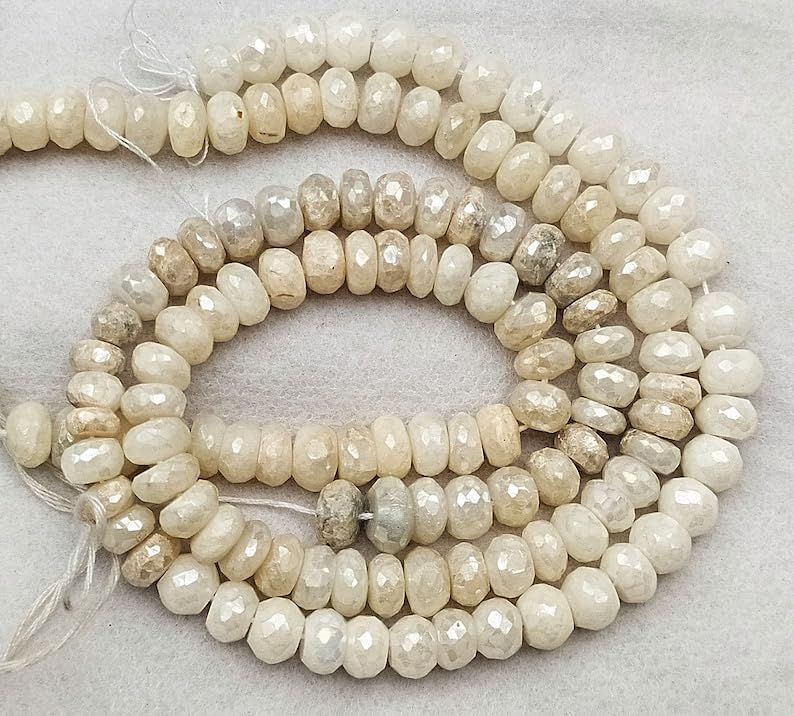 13 inch Strand of Natural gem Mystic Plated silverite, 5.5-8.5mm rondelle Faceted Beads for DIY Jewelry Making. | Beads_05782