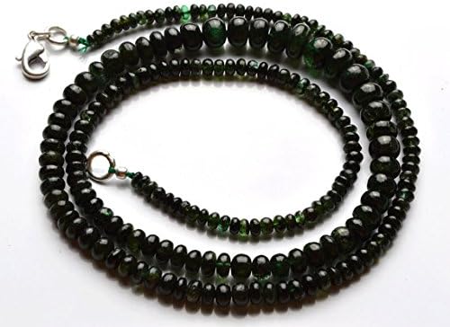1 strand natural 21 inches stands agems natural emerald transparent smooth roundels beads necklace 3 to 8 mm