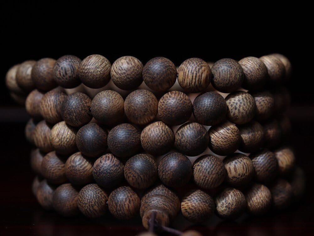 Agarwood 8mm Hainan White Chess Agarwood Skewers Buddha Beads Sinking Rosary Beads