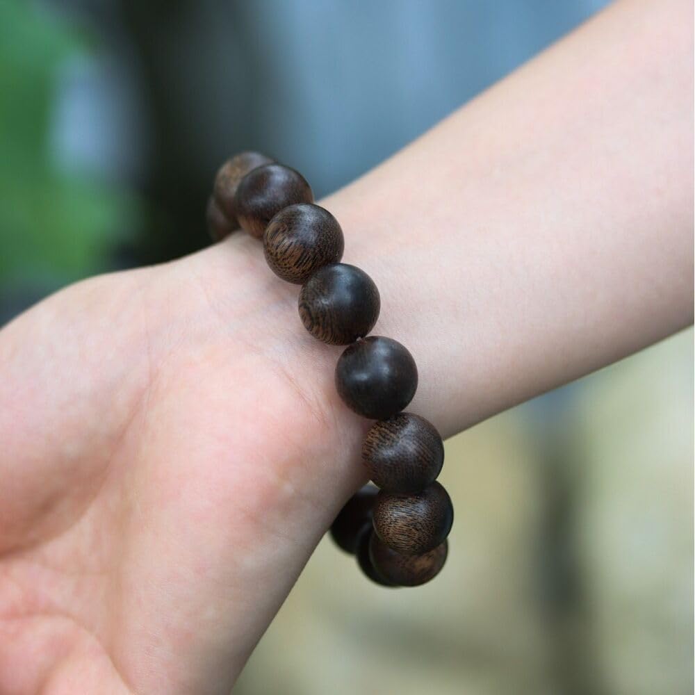 Agarwood 15mm Brunei Snakeskin Agarwood Strand Buddha Bead Rosary