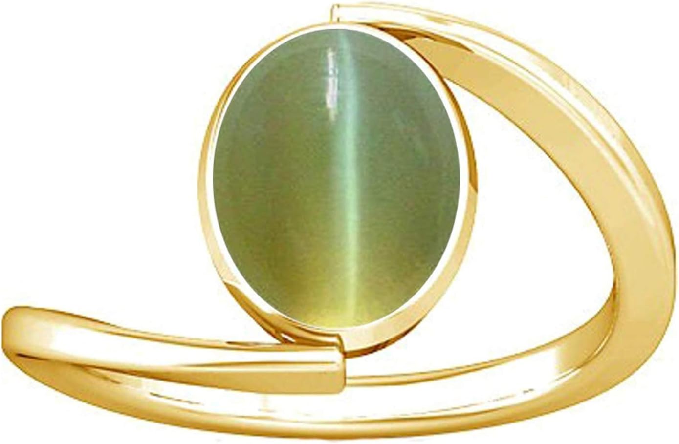 Divya Shakti 9.25-9.50 Carat Cat's eye Lehsuniya Gemstone Panchdhatu Ring for Women