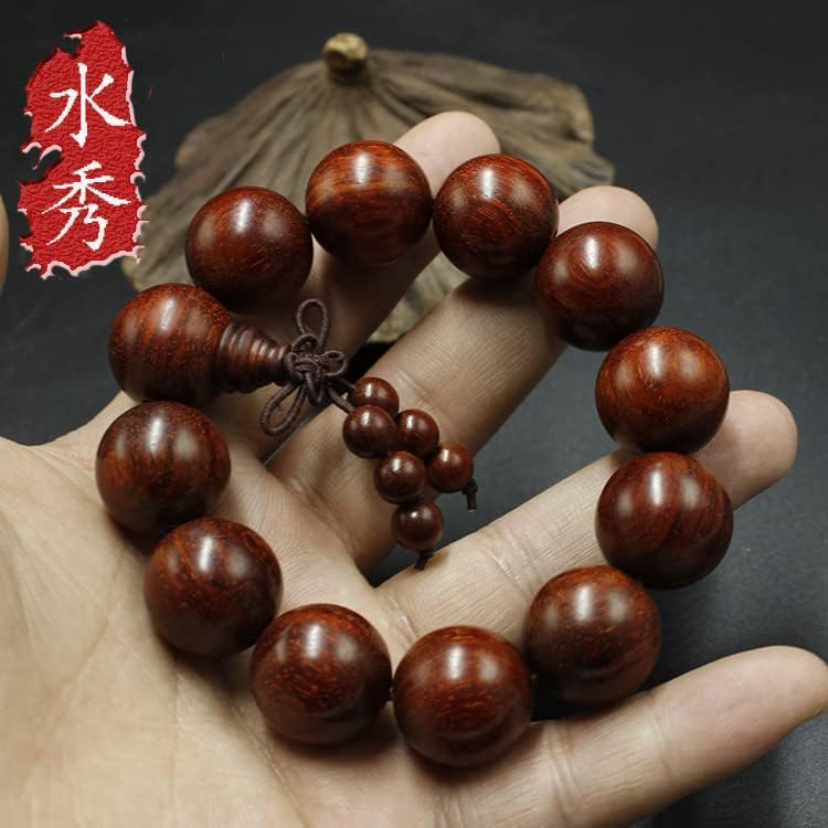 xiexuelian 印度小叶紫檀手串印度珠紫檀一手一根料(印度小叶紫檀15mm*15颗)