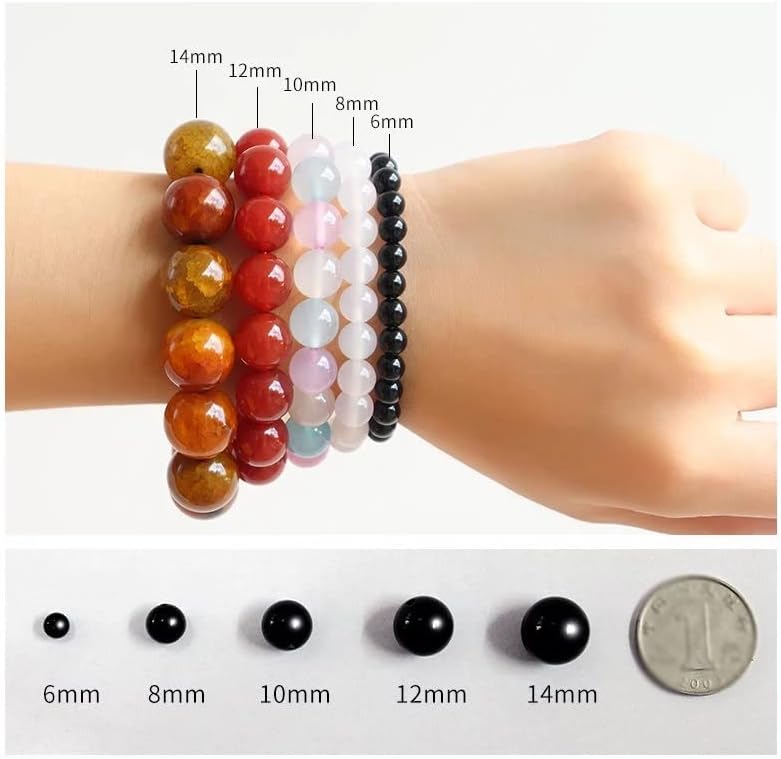 Natural Blue Aquamarin Stone Round Spacer Loose Beads for Jewelry Making Bracelet Necklace (Color : D, Size : 4mm)