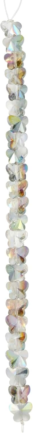 Bead Landing Multicolor Glass Butterfly Beads – 9mm Faceted Beads on 7
