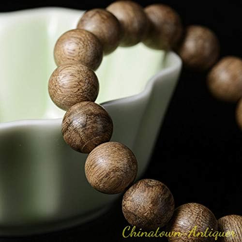 GLW Malinao 12 mm Natural Wild Agarwood Aloewood Mala Meditation Prayer beads #3064
