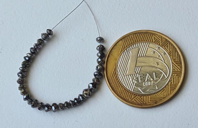 2.5-3mm Cognac Brown Sparkling Faceted Diamond Rondelle Beads, Diamond Beads Rondelles For Jewelry (2Pcs To 10Pcs) - PDD889